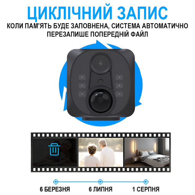 Мини Wi-Fi камера видеонаблюдения Digital Lion WD-22 с PIR-датчиком движения, до 90 дней автономной работы, 1080P - изображение 7