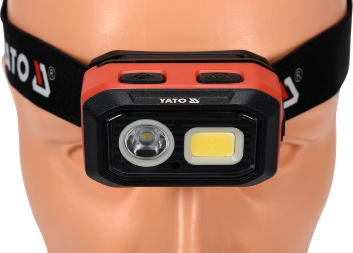 Latarka czołowa Yato 500 lm aku 3 x aaa czujnik ruchu YT-08593 (5906083072611) - obraz 5