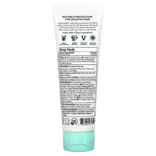 Ежедневный солнцезащитный крем с микроэлементами SPF 30 Badger, 118 мл - изображение 2