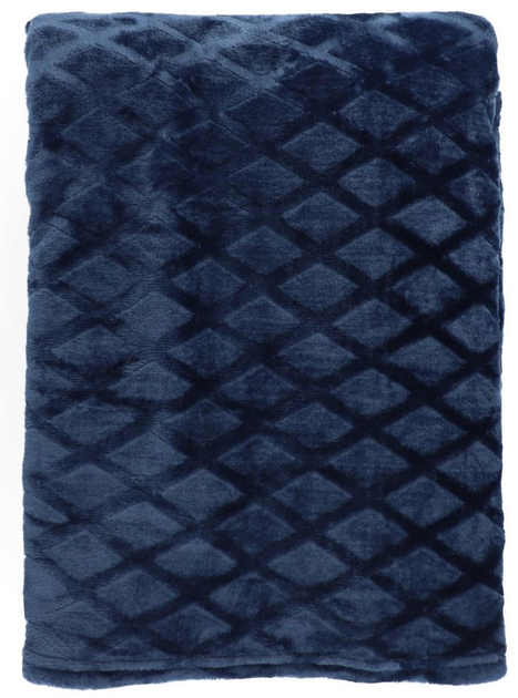 Koc Homla Ross we wzory 150 x 200 cm Granatowy (5904183801551) - obraz 2