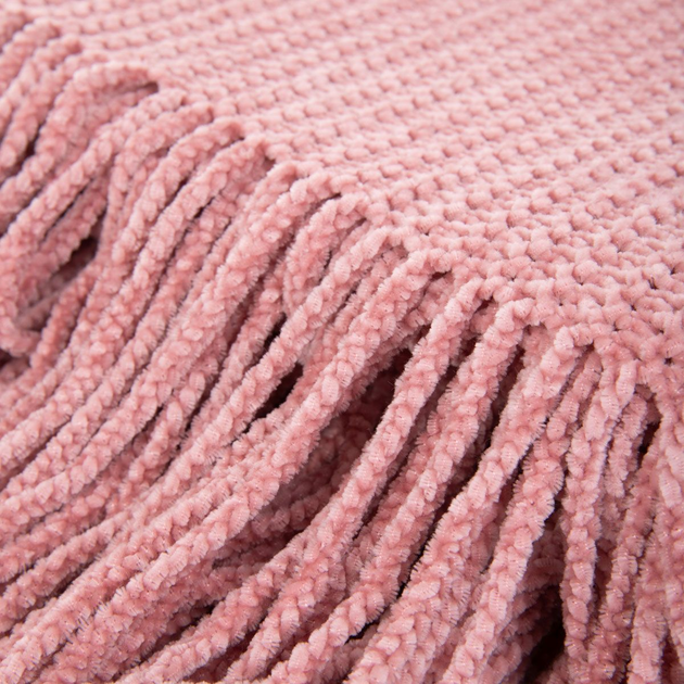 Koc Homla Chenille szenilowy 130 x 170 cm Różowy (5904183856032) - obraz 2