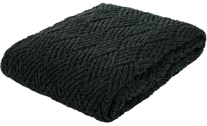 Koc Homla Savez szenilowy 130 x 170 cm Ciemno-zielony (5904183898230) - obraz 1