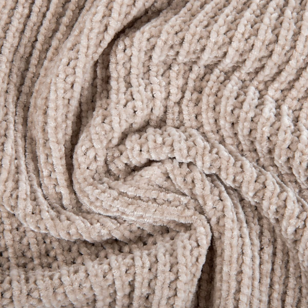 Koc Homla Chenille szenilowy 130 x 170 cm Taupe (5906496727955) - obraz 3