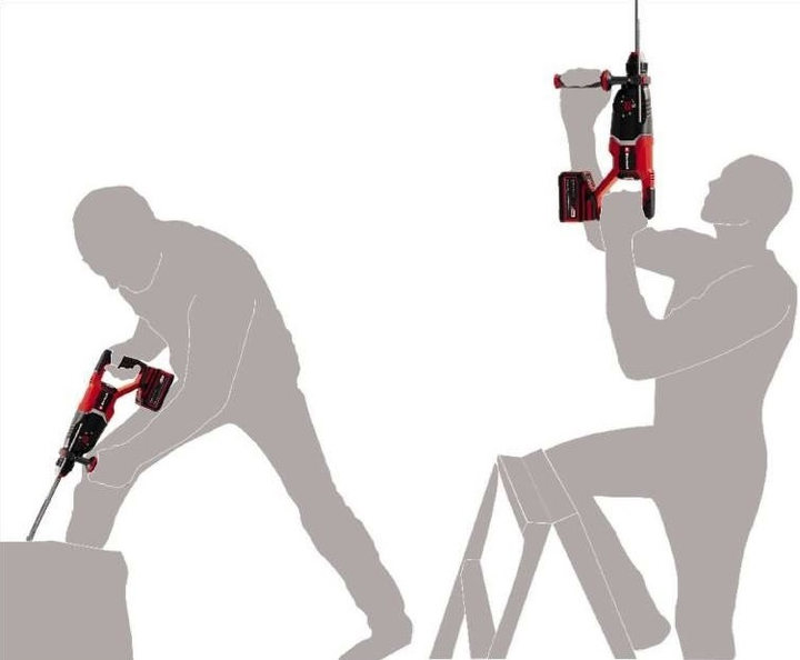 Перфоратор акумуляторний Einhell Professional TP-HD 18/26 D Li BL - Solo PXC 18В 2.6Дж 2.9кг кейс без АКБ та ЗП (4514270) - зображення 7
