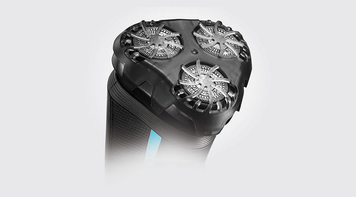Бритва електр. Remington роторна Style Aqua, бритв.головок-3, Ni-Mh, сух.+волог., водонепрон., дорожн., чохол, чорно-синій - зображення 6