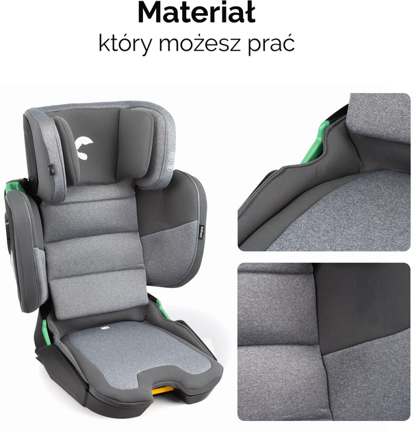 Автокрісло Kidnort Mane DS-010347 100-150 см сіре (5902983631200) - зображення 8