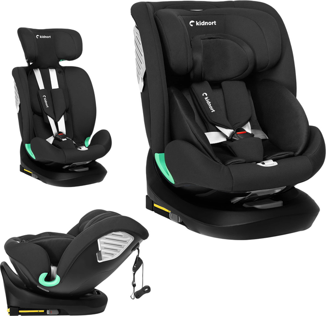 Fotelik samochodowy Kidnort Radjur DK-080437 40-150 cm czarny (5902983624844) - obraz 1