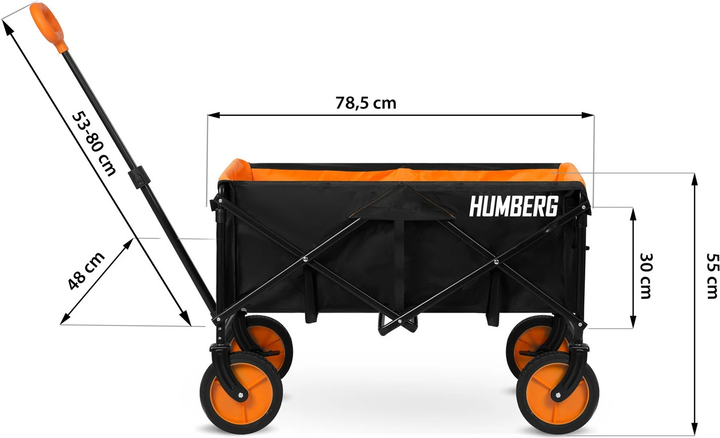 Wózek ogrodowy Humberg HM-513 składany 100 l (5903890618506) - obraz 6
