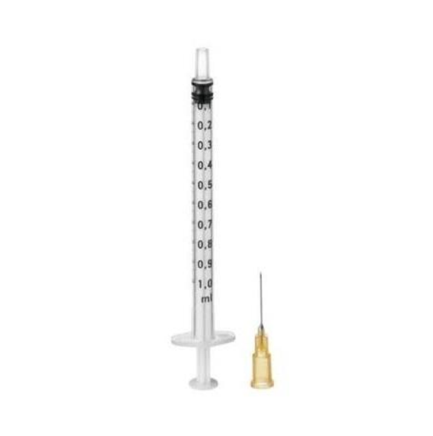 Шприц SF Medical туберкуліновий 1 мл U-100 зі знімною голкою 25G (0,5 х 25 мм) трикомпонентний 100 штук - изображение 3