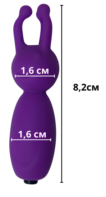 Вибратор Passion Bunny USB Фиолетовый (ROZ6501103868) - изображение 2