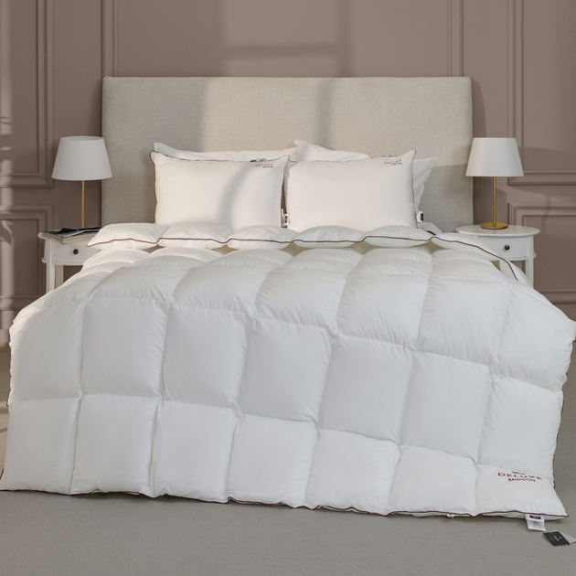Ковдра пухова MirSon deluxe 029 демі 110x140 см від Rozetka на платформі USKIDKA Акція на Ковдра пухова MirSon deluxe 029 демі 110x140 см від Rozetka