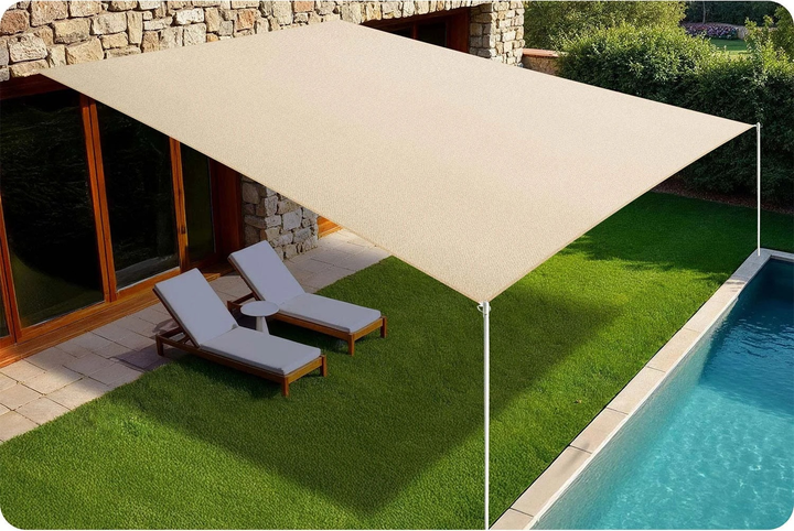 Żagiel przeciwsłoneczny Plonos PL-885 3 x 4 m Beige (5903890629144) - obraz 7