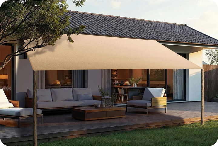 Żagiel przeciwsłoneczny Plonos PL-885 3 x 4 m Beige (5903890629144) - obraz 8