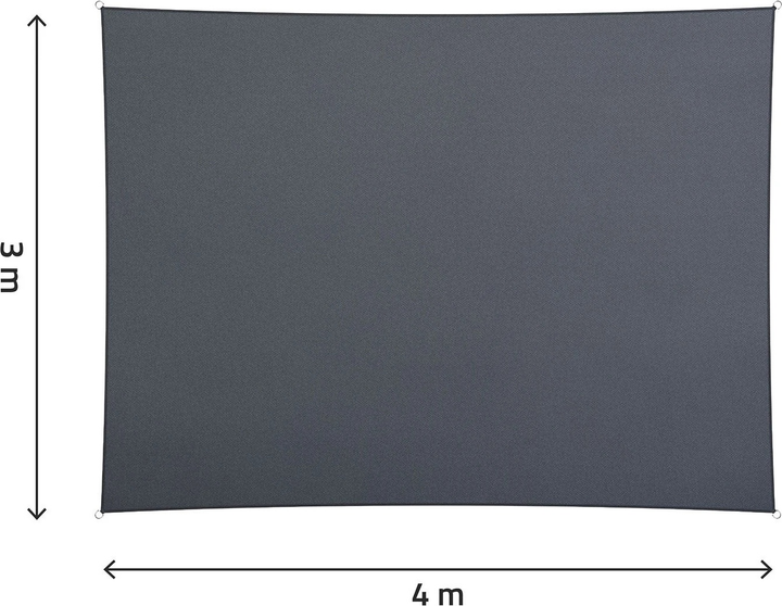 Тент сонцезахисний Plonos PL-885 3 x 4 м Grey (5903890629137) - зображення 3