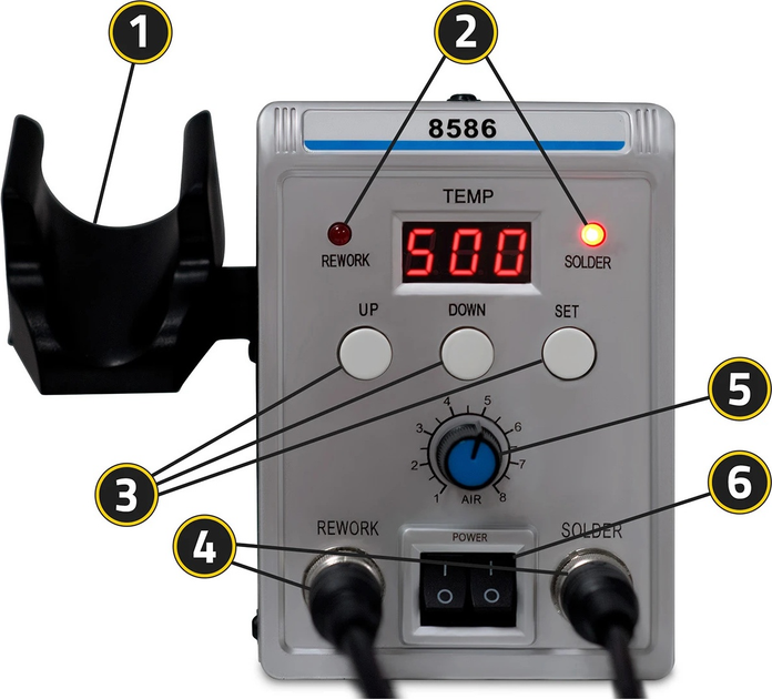 Stacja lutownicza Humberg HM-29 700W (5903890622459) - obraz 4