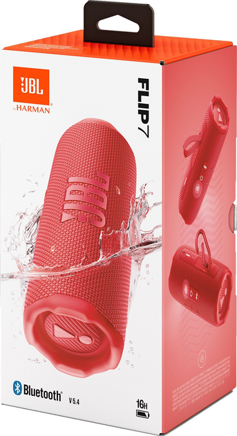 Głośnik przenośny JBL Flip 7 Red (JBLFLIP7RED) - obraz 13