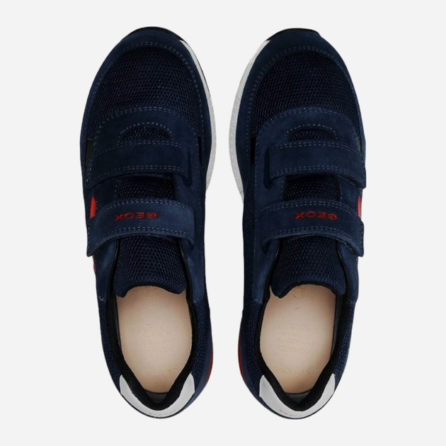 Buty sportowe chłopięce na rzepy Geox J159EA01422-C0735 30 Granatowe z czerwonym (8050036056412) - obraz 3
