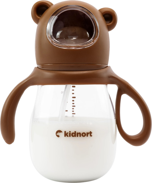 Пляшка для годування Kidnort Jordbaer 6+ міс коричнева 240 мл (5902983633990) - зображення 1