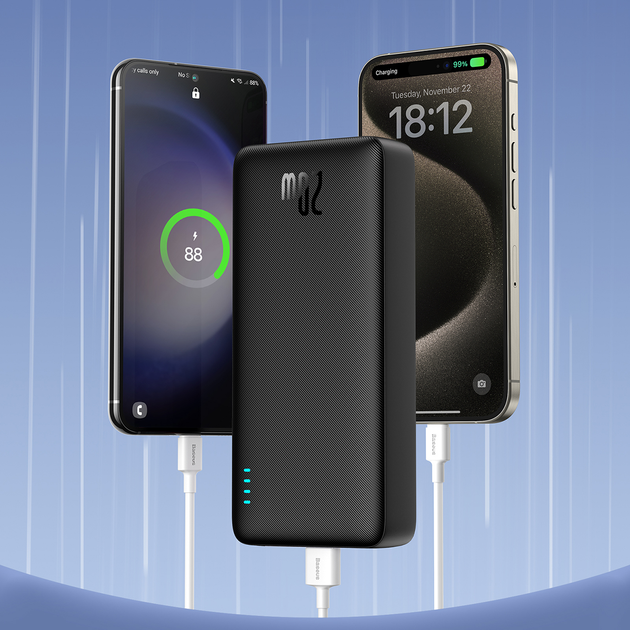 УМБ Baseus Airpow Powerbank 20000mAh Fast Charge 20W Black (P10022804113-00) - зображення 8