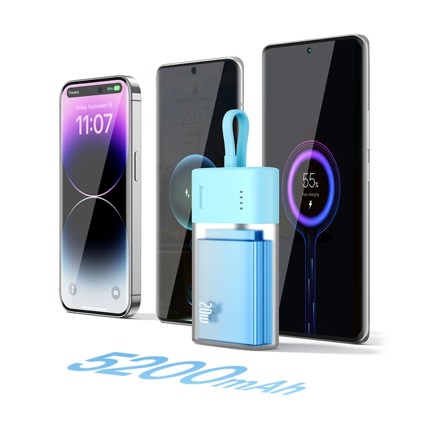 УМБ Baseus Popsicle 5200 mAh 20 W Blue-Orange (6932172633097) - зображення 11