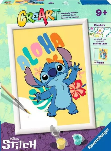 Malowanie po numerach Ravensburger CreArt Aloha Stitch 23769 (4005556237692) - obraz 1