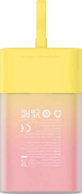 УМБ Baseus Popsicle 5200 mAh 20 W Yellow-pink (6932172633103) - зображення 4