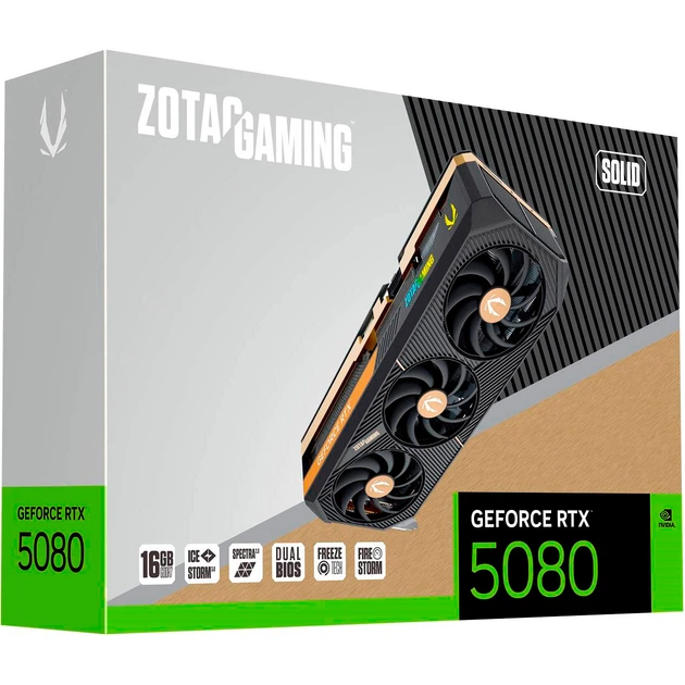 Видеокарта Zotac Gaming GeForce RTX 5080 SOLID 16GB (ZT-B50800D