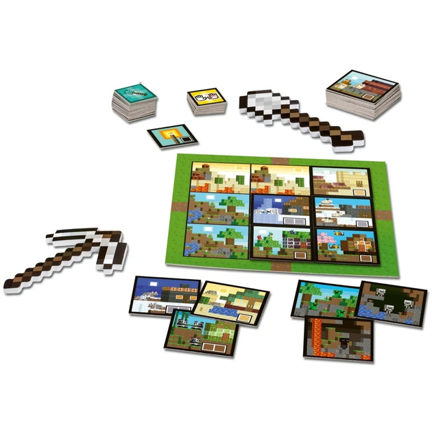 Gra planszowa Ravensburger Minecraft Junior Builders & Biomes Gra strategiczna (wydanie polskie) 246885 (4005556246885) - obraz 3