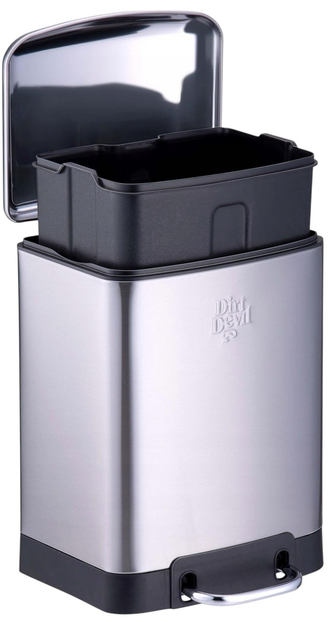 Kosz na śmieci Dirt Devil E9503 stalowy z pedałem 6 l (8711252494944) - obraz 3