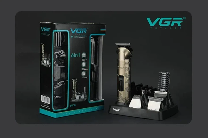 Беспроводная машинка для стрижки волос и бороды VGR V-109 6в1 9096 - Фото 4 Беспроводная машинка для стрижки волос и бороды VGR V-109 6в1 9096 - изображение 4