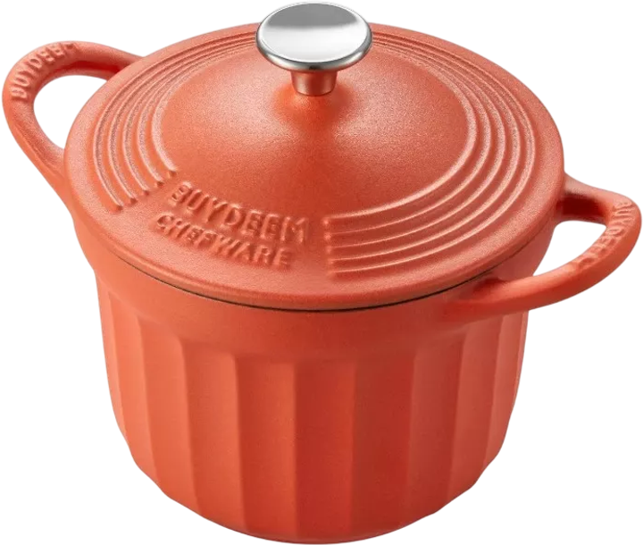 Гусятниця Buydeem чавунна емальована Koi Red 1.8 л (6950386610147) - зображення 2