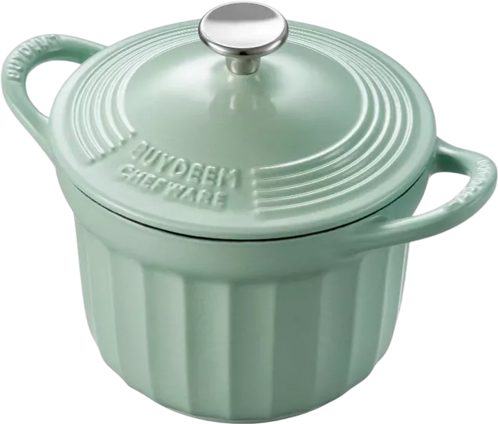 Гусятниця Buydeem чавунна емальована Cozy Greenish 1.8 л (6950386610123) - зображення 2