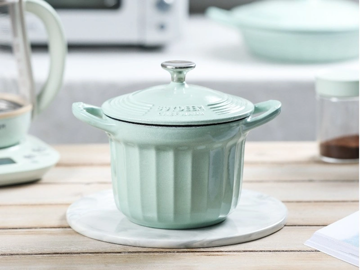 Гусятниця Buydeem чавунна емальована Cozy Greenish 1.8 л (6950386610123) - зображення 4