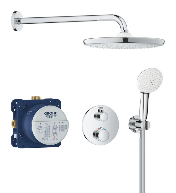 Душевая система скрытого монтажа с термостатом Grohe Grohtherm (34872000) - Фото 1 Душевая система скрытого монтажа с термостатом Grohe Grohtherm (34872000) - изображение 1