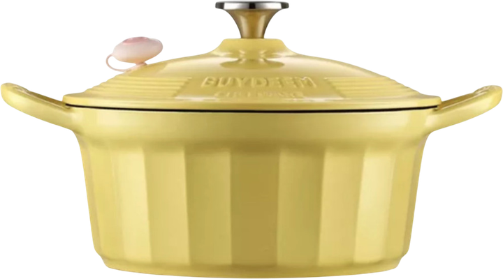Garnek do gotowania gęsi Buydeem żeliwny emaliowany Mellow Yellow 3.9 l (6950386610109) - obraz 1