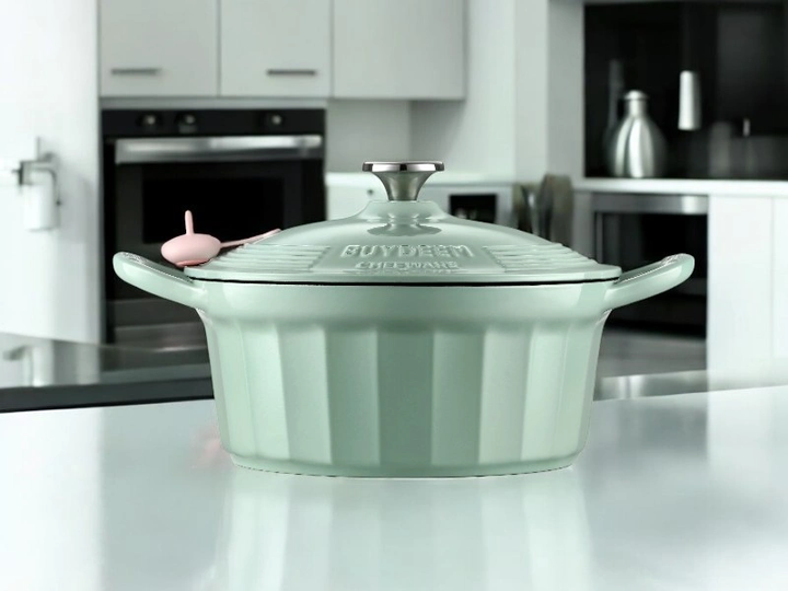 Гусятниця Buydeem чавунна емальована Cozy Greenish 3.9 л (6950386610093) - зображення 5