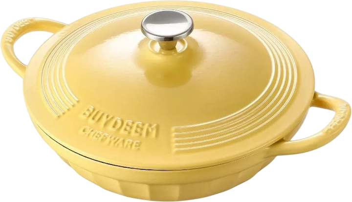 Garnek do gotowania gęsi Buydeem żeliwny emaliowany Mellow Yellow 3.3 l (6950386607819) - obraz 2