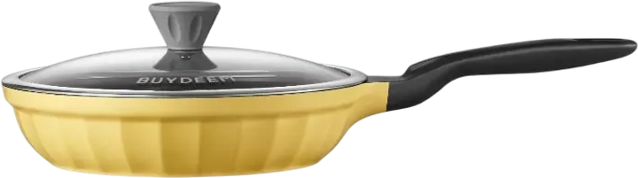 Patelnia Buydeem aluminiowa z nieprzywierającą powłoką Mellow Yellow 25 cm (6950386615456) - obraz 1