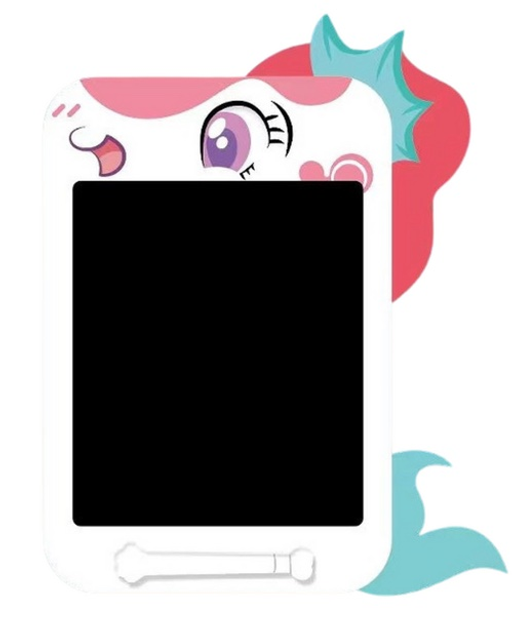 Tablet-znikopis magnetyczny do rysowania i pisania LEAN Toys Jednorożec białay LCD Rysik (5905991057277) - obraz 1