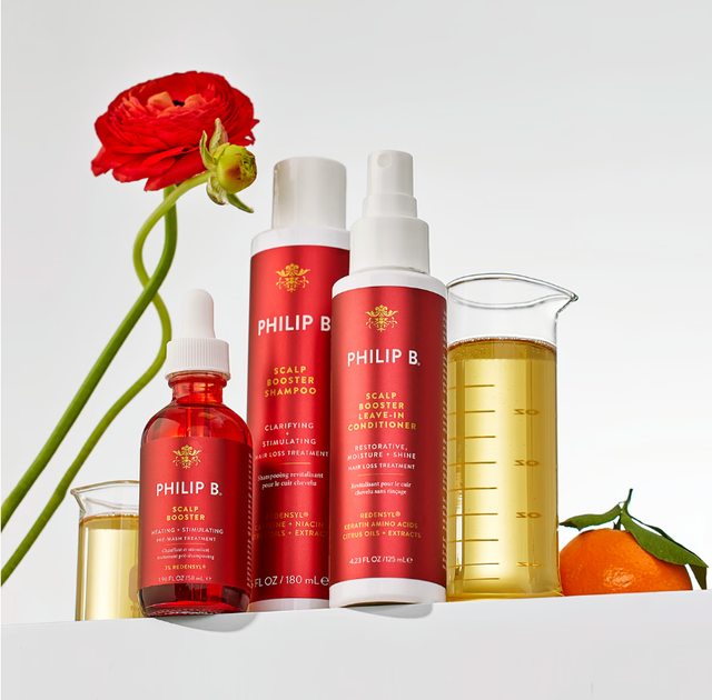 Набір для догляду за волоссям Philip B Scalp Booster System Шампунь 180 мл + Незмивний кондиціонер 125 мл + Сироватка 60 мл + Щітка масажер (850014170639) - зображення 3