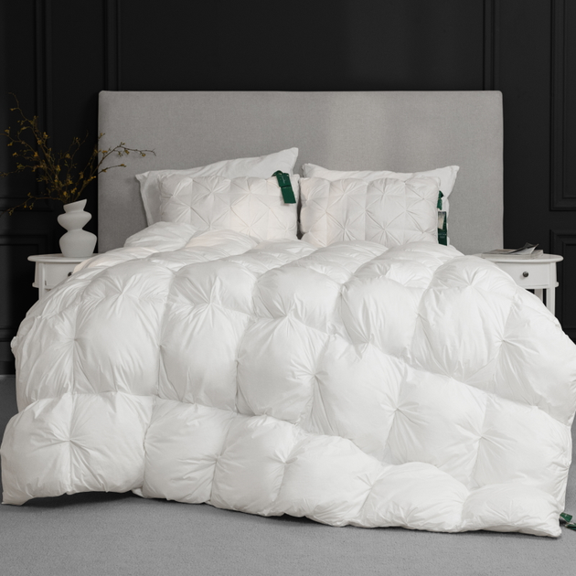 Ковдра MirSon Imperial Brilliance Демісезонна King Size 220х240 см Пух від Rozetka на платформі USKIDKA Акція на Ковдра MirSon Imperial Brilliance Демісезонна King Size 220х240 см Пух від Rozetka