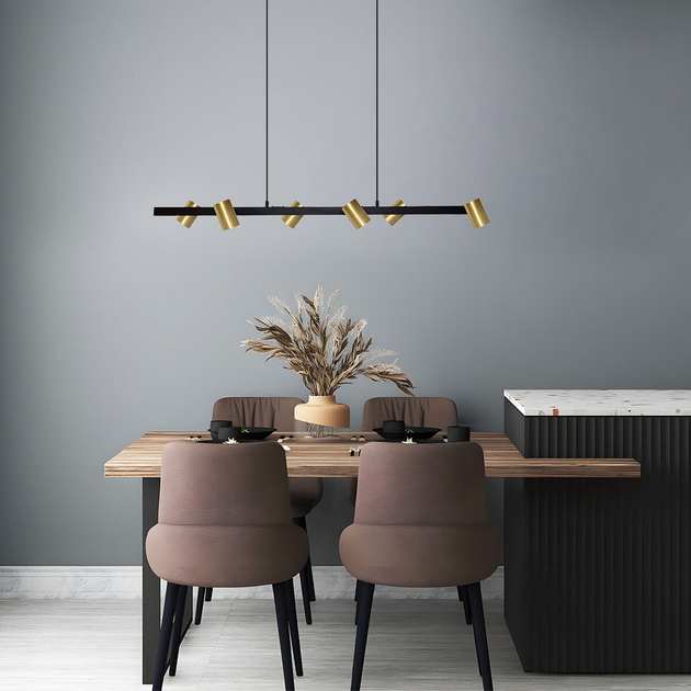 Lampa wisząca Light Prestige Snow 6xGU10 Black/Gold (LP-731/6L GD) - obraz 6