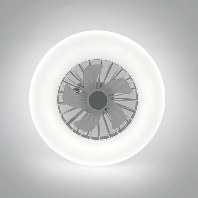 LED світильник-лампа Е27 з вентилятором FAN LAMP 24W+4W E27 R Luminaria ON/OFF 4000К NW Ø270×143мм WHITE 220В - зображення 2