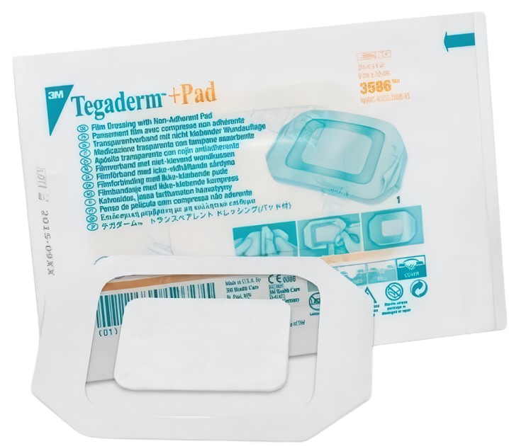 Лейкопластир 9 х 10 (4,5 х 6) Tegaderm +Pad 3M Tegaderm™ (3586) - зображення 2