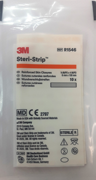Пластирні смужки Steri-Strip™ 3M 6 мм х 100 мм (R1546) - зображення 2