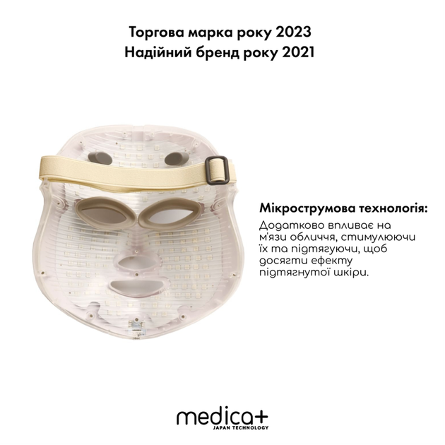 LED-маска для мікрострумової та світлотерапії Medica+ LEDMask 7X - зображення 8