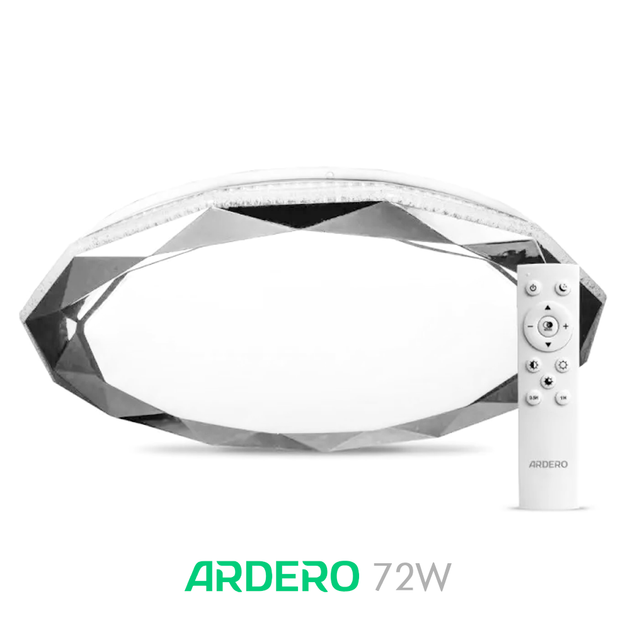 Cветодиодная люстра LEGEND 72W AL6050 ARD белая-хром Ardero 2700-6500К 5040Lm светильник с пультом Ø500х100мм - изображение 5