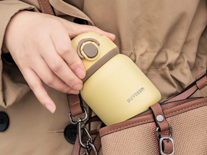 Термопляшка Buydeem з нержавіючої сталі Mellow Yellow 200 мл (6950386616484) - зображення 6