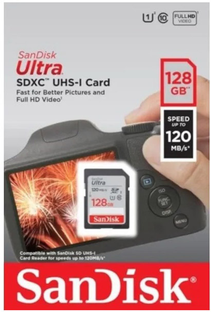 Карта памяти SanDisk 128GB microSD class 10 UHS-I A1 Ultra (SDSQUAB-128G-GN6MN) - изображение 2