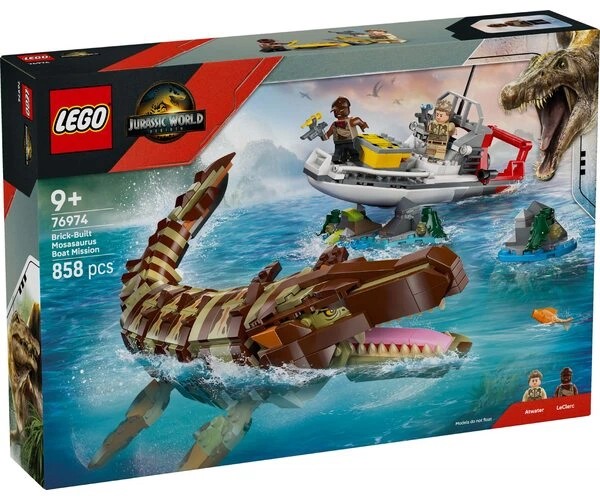 Конструктор LEGO Jurassic World Зустріч на човні з мозазавром із
